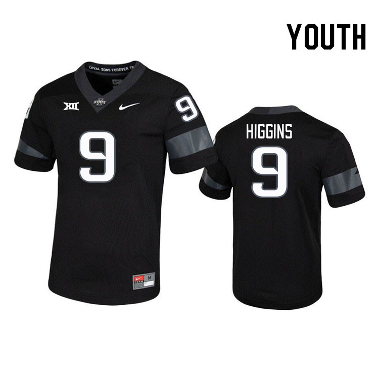 Youth #9 Iowa State Cyclones College Football Jerseys Stitched Sale-Black